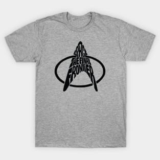 Space The Final Frontier Black T-Shirt